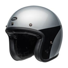 Jet Helm Cafe Racer BELL Custom 500 Chassis Schwarz Silber