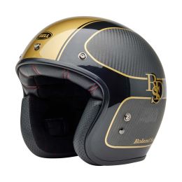 Casque Jet Cafe Racer BELL Custom 500 Carbon Roland Sands Player Or Noir