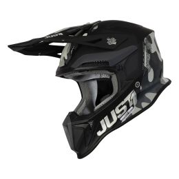CASCO MOTOCROSS JUST1 J18 MIPS PULSAR CAMO CITY NERO OPACO