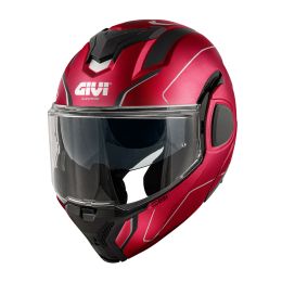 GIVI X36 Fiber Pulse Wendbarer Modularer Helm Bordeauxrot schwarz