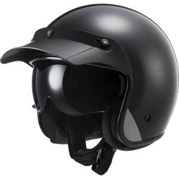 Casco Jet LS2 OF601 BOB II Solid Nero Opaco