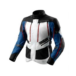 REBELHORN HARDY 3.0 Men's Motorcycle Jacket Blue/Grey/Red
