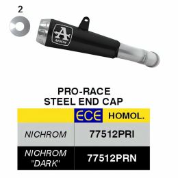 ARROW Pro-Race zugelassener Slip-On Auspuff Schwarz Nichrom für KTM 990 RC R