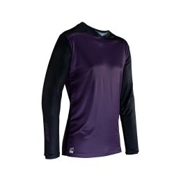 LEATT Enduro 4.0 Maillot VTT Violet Velours Manches Longues Tissu IceYarn