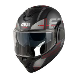 GIVI X36 Vertigo Wendbarer Modularer Helm schwarz rot
