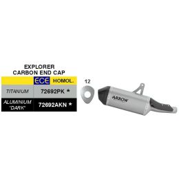 Marmitta Slip-On ARROW omologata Explorer titanio per Honda XL 750 TRANSALP