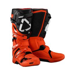 Stivali moto LEATT Moto 5.5 FlexLock arancio nero chiusura SideLock