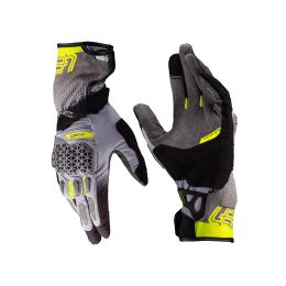 Gants moto LEATT ADV HydraDri 5.5 Hi-Viz gris jaune imperméables