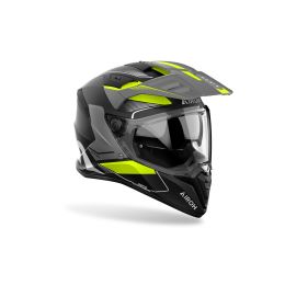 Enduro Helm AIROH Bandit Tune Schwarz Grau Fluo Gelb Matt