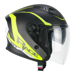 Jet Helm CGM 127G DEEP RACE Graphit Matt Fluo Gelb