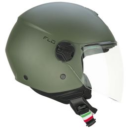Jet Helm CGM 167A FLO MONO Undurchsichtiges Grün Langes Visier
