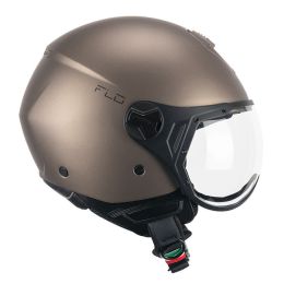 Jet Helm CGM 167A FLO Mono Glänzendes Satin-Taupe Geformtes Visier