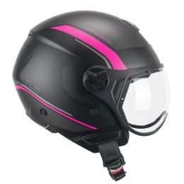Jet Helm CGM 167M FLO Dot Matt Fluo Black Fuchsia Geformtes Visier