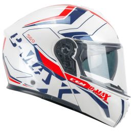 Modular Helmet CGM 569G C-MAX City Blue White Red Glossy