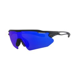 Fahrrad- und Skibrille CGM 770A FLY Iridium Plus Schwarz Blaue Linse zugelassen