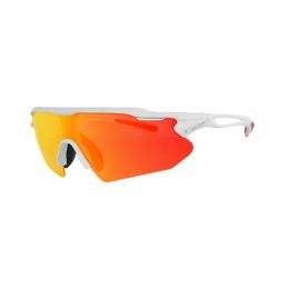CGM 770A FLY Iridium Plus Weiß Rote Linse Zugelassene Fahrrad- und Skibrille