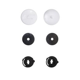 Kit de fixation de visière blanche pour casque jet CGM 191 PIX