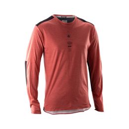 LEATT Trail 4.0 T-shirt à manches longues MTB Rouge Poussière TENCEL™ Lyocell