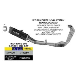 Échappement complet ARROW Indy Race EVO approuvé en aluminium noir pour Honda CBR 650 R