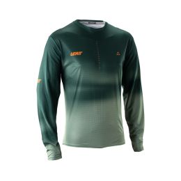 Maglia MTB LEATT Trail 3.0 maniche lunghe verde abete tessuto X-Flow
