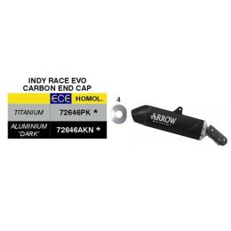 Échappement Slip-On en Aluminium Noir ARROW Indy Race EVO Approuvé pour Aprilia TUAREG 660