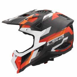 Casco cross LS2 MX703 X-FORCE PHANTOM arancio rosso