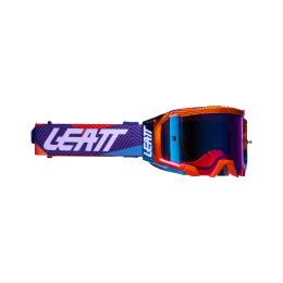 Masque cross LEATT Velocity 5.5 orange fluo violet lentille bleue 26%