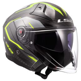 Casco Jet LS2 OF603 INFINITY II CARBON Urus Giallo Hi-Viz Lucido
