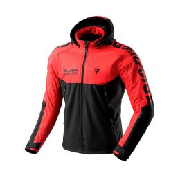 REBELHORN SLASH SPIDER Men's Motorcycle Jacket Black/Red Softshell