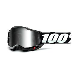 Lunettes de motocross 100% ACCURI 2 JUNIOR Noir Argent Miroir