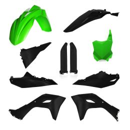 Kit de carénage ACERBIS 10 pièces Noir/Vert pour KAWASAKI