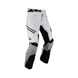 LEATT ADV DriTour 7.5 Motorradhose Steel Weiß Schwarz Doppellagig
