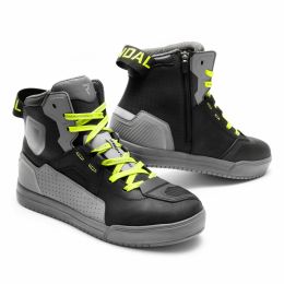 Bottes de moto pour hommes REBELHORN VANDAL II Grises/Jaune fluo