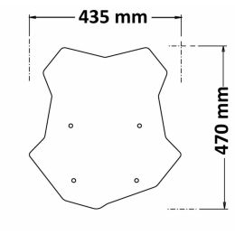 Pare-brise interchangeable ISOTTA Transparent 470x435mm pour BMW