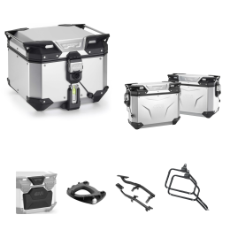 GIVI EVO SMART luggage case kit anodized gray aluminum 42/37-33L for BMW R GS