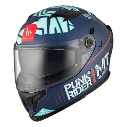 Casques Integraux MT Helmets Braker SV Punk Rider C7 Noir Bleu Mat