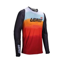 Maglia motocross LEATT Moto 4.5 Lite Glamis rosso bianco rete elasticizzata
