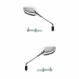 Coppia specchietti manubrio FAR 8126/8127 cromo per Piaggio