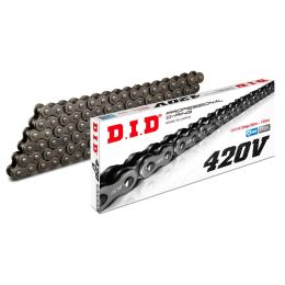 Catena DID V aperta 120 maglie 420 grigia con clip chiusura
