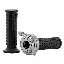 Manopola DOMINO Gas Rapido Vintage Lario 22mm Alluminio Cromo Nero