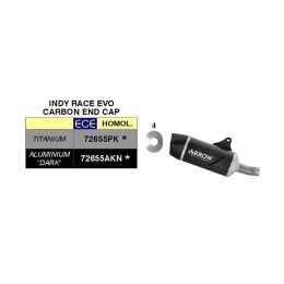 Marmitta Slip-On ARROW omologata Indy Race EVO nero alluminio per CF Moto 450 MT