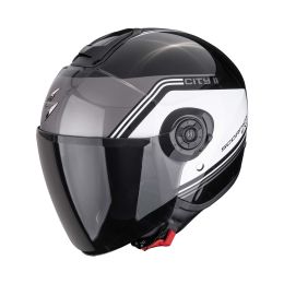 Casco jet urbano Scorpion EXO-CITY II Vita nero bianco