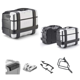 GIVI Trekker Case Kit Anodized Gray/Black 46/33L for HUSQVARNA NORDEN 901