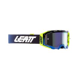 Masque cross LEATT Velocity 5.5 Iriz UV bleu jaune lentille violette 78%