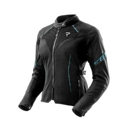 Giacca moto donna REBELHORN JAX nera/menta