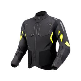 REBELHORN HIKER IV Men's Motorcycle Jacket Black/Anthracite/Fluorescent Yellow
