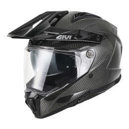Casco enduro dual road GIVI 80.1 Carbon nero lucido