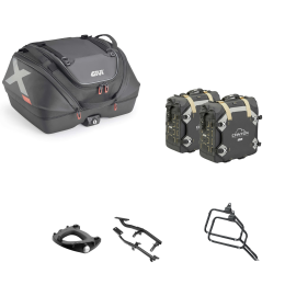 Kit GIVI bauletto X-LINE borsa CANYON nero 40/30L per BMW R GS ADVENTURE