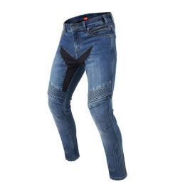 REBELHORN EAGLE III Slim Fit Herren Motorradhose Blau gewaschen