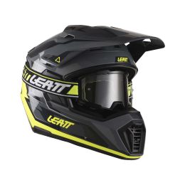 Casco enduro LEATT ADV 7.5 Polymer Hi-Viz nero giallo con maschera 2.5